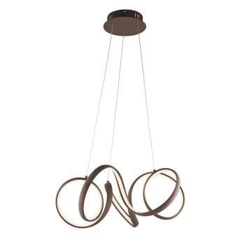 Synergy LED Ceiling Pendant Textured Coffee & White Silicone