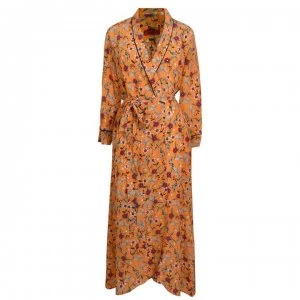 Hugo Boss Kerlina Dress Orange Print Size L Women