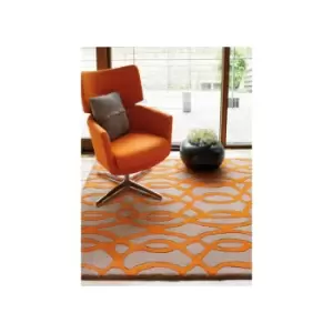 Wire - Matrix MAX37 Orange 160cm x 230cm Rectangle - Ivory and Orange