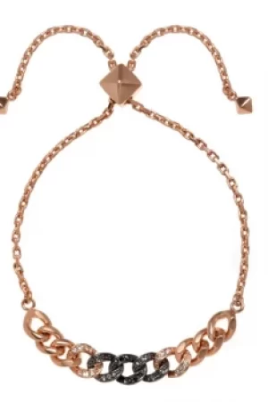 Ladies Karl Lagerfeld Rose Gold Plated Ombre Chain Slide Bracelet 5378356