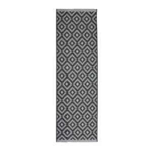 Homemaker Indoor Outdoor Geo Rug Silver 067X200Cm