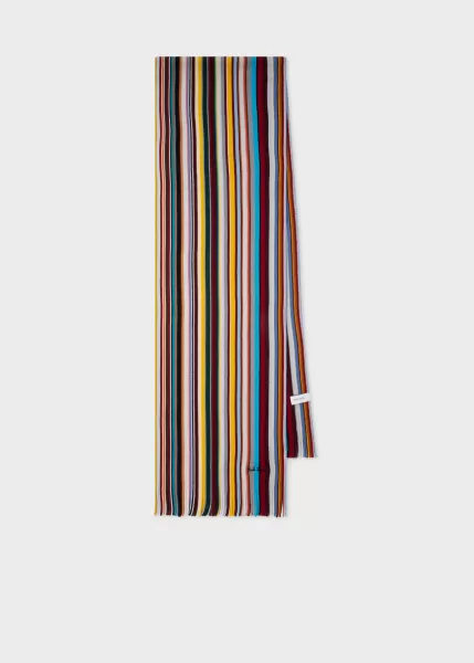 Paul Smith Merino Wool 'Signature Stripe' Scarf