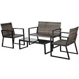 Outsunny Rattan Furniture Set 860-082V70 Grey