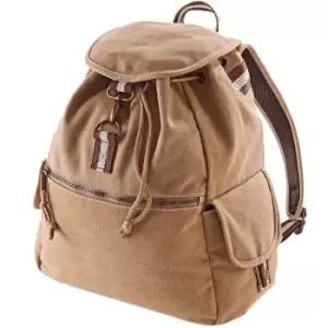 Quadra Vintage Canvas Backpack - 18 Litres (Pack of 2) (One Size) (Sahara)