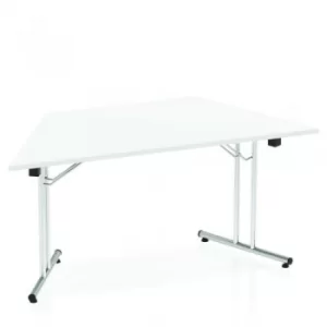 Sonix Trapezoidal Chrome Leg Folding Meeting Table 1600x800mm White