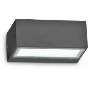 Anthracite twin wall light 1 bulb