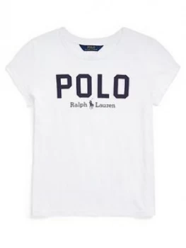 Ralph Lauren Girls Short Sleeve Polo T-Shirt, White, Size Age: 12-14 Years, L, Women