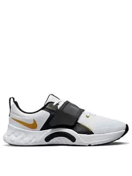 Nike Renew Retaliation 4 - White/Gold/Black, White/Gold/Black, Size 7, Men