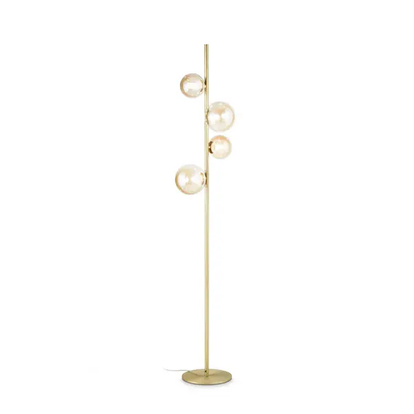 Perlage 4 Light Multi Arm Floor Lamp Brass