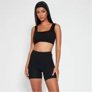 I Saw It First Basic Rib Cycling Shorts - Black