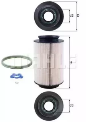 Fuel Filter KX178D 78503872 by MAHLE Original