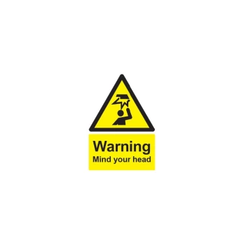 Mind Your Head Rigid PVC Warning Sign - 148 X 210MM