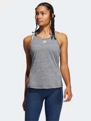 adidas Performance Tank Top, Blue/White, Size S, Women