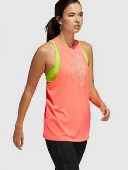 adidas Tech Badge of Sport Tank - Pink, Size 2XL, Women