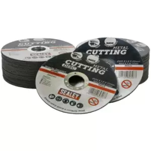 PTC/115CT50 Cutting Disc Ø115 x 1.6mm Ø22mm Bore (50 Pack) - Sealey