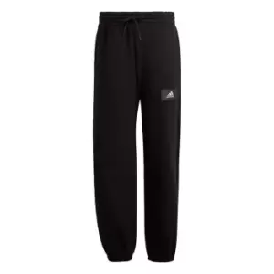 adidas Essentials FeelVivid Cotton fleece Straight Leg Jo - Black