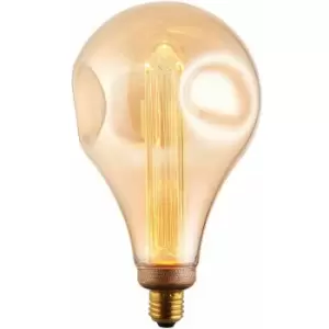 Loops - vintage LED Filament Light Bulb amber glass E27 Screw 2.5W xl 243mm Dimple Lamp