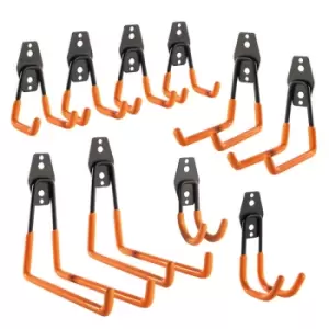 Heavy Duty Garage Wall Hooks - Pack of 10 Pukkr