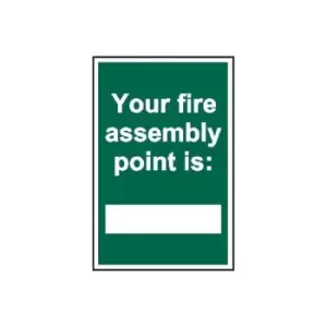 Scan 1526 Your Fire Assembly Point is - PVC Safety Sign 200 x 300mm SCA1526