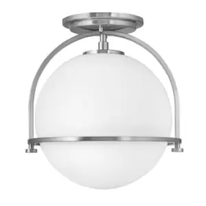 Quintiesse Hinkley Somerset Globe Ceiling Light Brushed Nickel