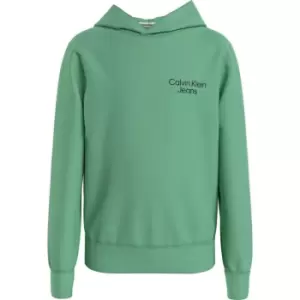 Calvin Klein Jeans Ckj Stack Logo Hoodie - Green