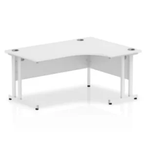 Air 1400/800 White Height Adjustable Desk with White Legs