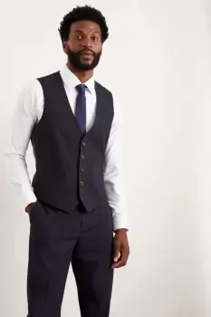 Plus Tailored Fit Navy Essential Waistcoat