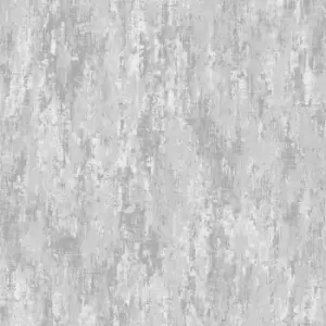 Laura Ashley Whinfell Silver Industrial Metallic Effect Smooth Wallpaper