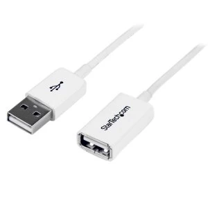 StarTech 3m White USB 2.0 Extension Cable A to A MF