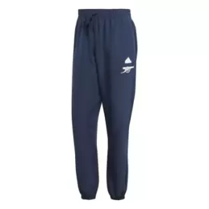 adidas Arsenal Lifestyler Tracksuit Bottoms 2023 2024 Adults - Blue