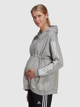 adidas Maternity Hoodie - Medium Grey Heather, Size L, Women