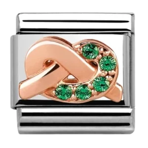 Nomination CLASSIC Rose Gold Symbols Green Knot Charm 430302/08