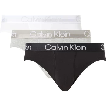 Calvin Klein Hip Brief 3PK - Wht/Blk/Grey