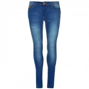 Lee Cooper Skinny Hem Jeans Ladies - Mid Wash