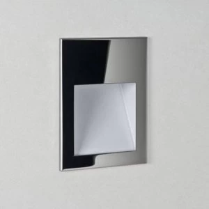 LED 1 Light Indoor Recessed Marker Wall Light Polished Stainless Steel IP65