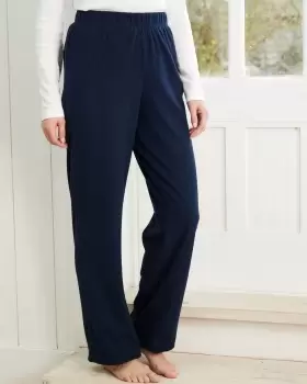 Cotton Traders Fleece Pyjama Bottoms in Blue