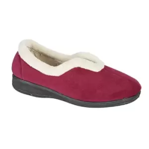 Sleepers Womens/Ladies Olivia V Throat Memory Foam Slippers (4 UK) (Wine)