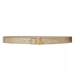 Lauren by Ralph Lauren Reversible Leather Belt - Cream