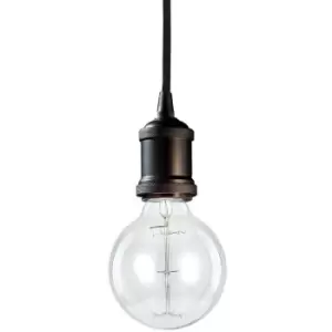 Frida Black Metal pendant light 1 bulb 30cm