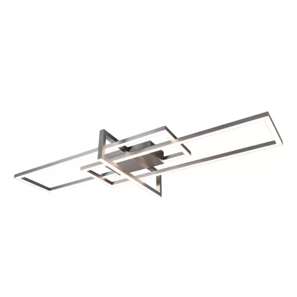 Salinas Modern 34W LED Semi Flush Light Nickel Matt 3000K