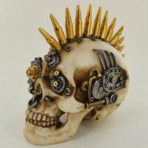 Bionic Bullet Mowhawk Skull Figurine