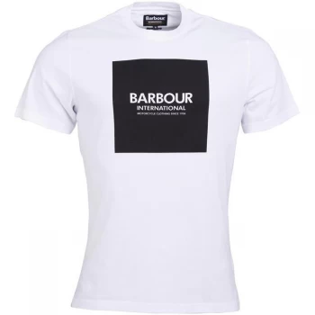 Barbour International Block Tee - White WH12