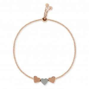 Radley 18ct Rose Gold and Silver Plated Heart Charm Bracelet