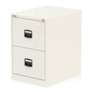 Qube by Bisley 2 Drawer Filing Cabinet Chalk White