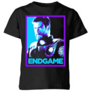 Avengers Endgame Thor Poster Kids T-Shirt - Black - 3-4 Years