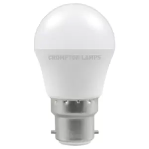 Crompton Lamps LED Golfball 5.5W B22 Warm White Opal (40W Eqv)