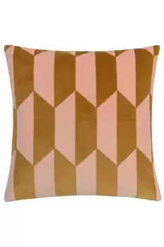 Kalho Velvet Jacquard Geometric Polyester Filled Cushion