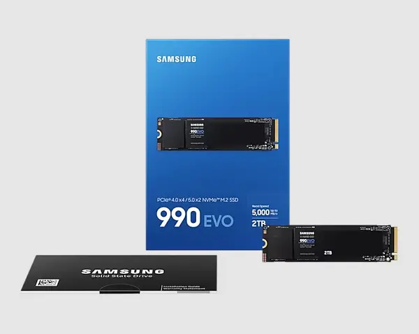 Samsung 990 Evo 2TB M.2. SSD PCIe 4.0 NVMe Solid State Drive