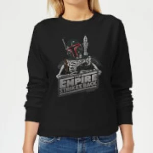 Star Wars Boba Fett Skeleton Womens Sweatshirt - Black - S