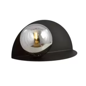 Emibig Form Black Globe Wall Lamp with Graphite Glass Shades, 1x E14